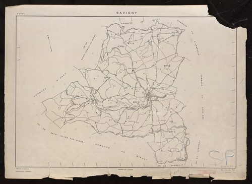 Tableau d'assemblage (TA). Plan établi pour 1953.