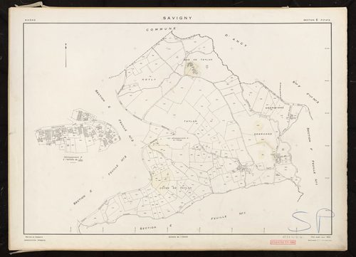 Section E feuille n°2. Feuille renouvelée pour 1953.