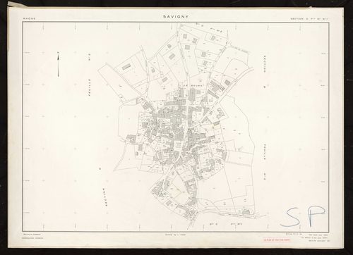 Section D feuille n°1. Plan établi pour 1953. 2e édition à jour pour 1979.