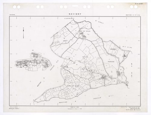 Section E feuille n°2. Feuille renouvelée pour 1953. Edition à jour pour 1986.