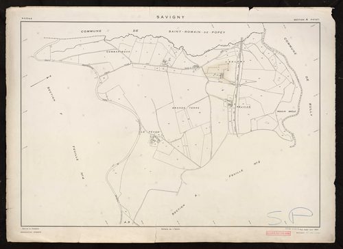 Section A feuille n°1. Plan établi pour 1953.