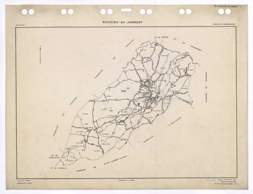 Tableau d'assemblage (TA). Cadastre renouvelé pour 1969 pour 1935. Edition à jour pour 1985.