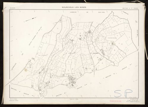 Section A feuille unique. Plan établi pour 1953. 2e édition à jour pour 1979.