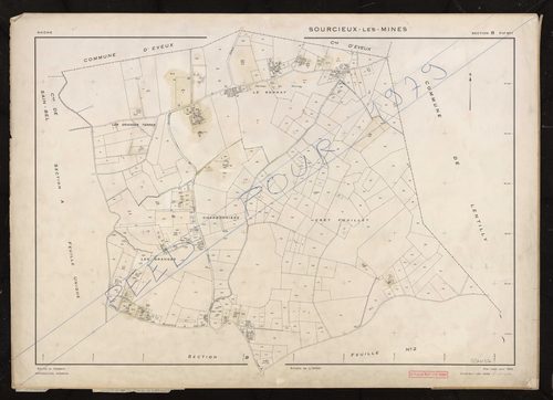 Section B feuille n°1. Plan établi pour 1953. Réédition pour 1979.
