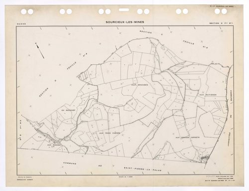 Section D feuille n°1. Feuille renouvelée pour 1953. Edition à jour pour 1985.