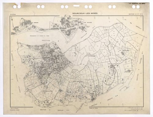 Section B feuille n°2. Plan établi pour 1953. 3e édition à jour pour 1982.