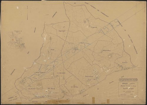Section A dite du Bourg, feuille unique. Plan révisé pour 1935. Réédité pour 1979.