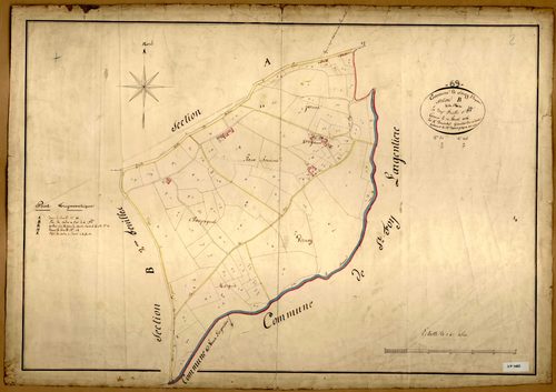 Section B dite de la Plaine, feuille n°1 (parcelles 1-122).