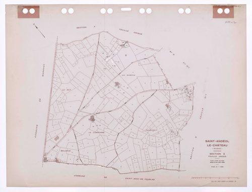 Section E feuille unique. Feuille révisée pour 1934. Edition à jour pour 1985.