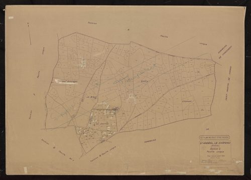 Section C feuille unique. Plan révisé pour 1934.