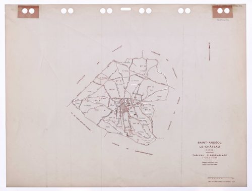 Tableau d'assemblage (TA). Cadastre révisé pour 1934. Edition à jour pour 1985.