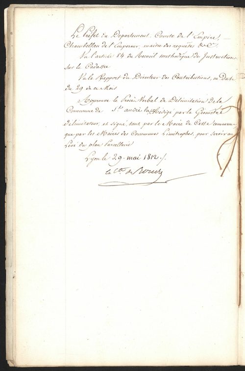 Saint-André-la-Côte, 18 novembre 1811.