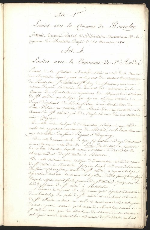 Saint-André-la-Côte, 18 novembre 1811.