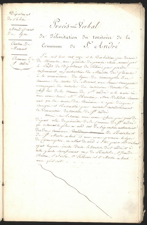 Saint-André-la-Côte, 18 novembre 1811.