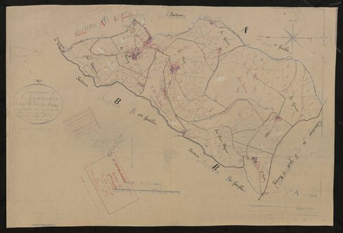 Section A 2e feuille (ancienne 3e feuille). Plan révisé pour 1934.