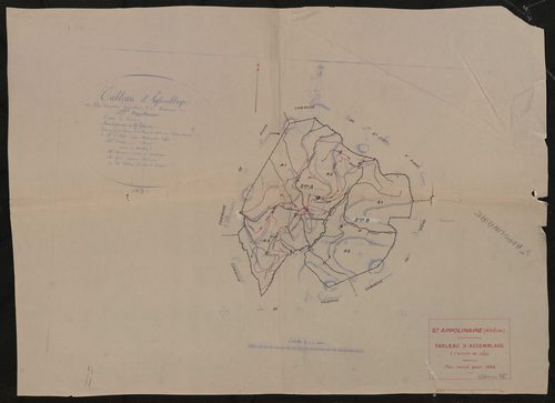 Tableau d'assemblage (TA). Plan révisé pour 1934.