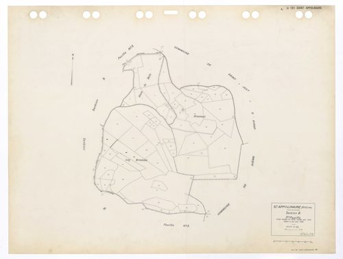 Section B 1ère feuille. Feuille dressée en 1818 révisée pour 1934. Edition à jour pour 1984.