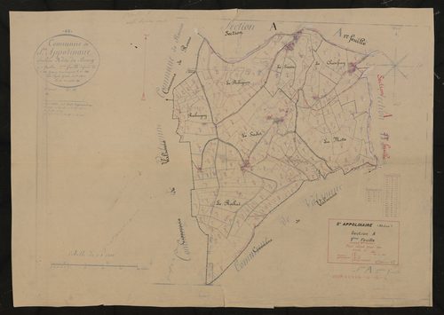 Section A 3e feuille (ancienne 2e feuille). Plan révisé pour 1934.