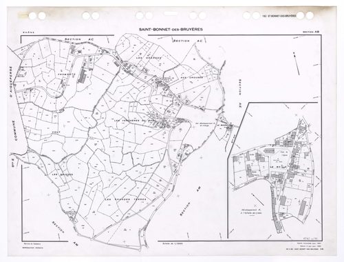 Section AB. Feuille renouvelée pour 1962. Edition à jour pour 1985.