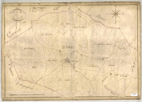 Section A dite du Villard, feuille unique (parcelles 1-750).