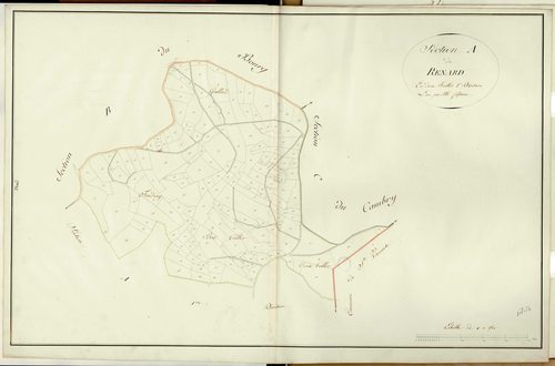 Section A dite de Goute-Longe et Renard, feuille n°2 (parcelles 364-572).