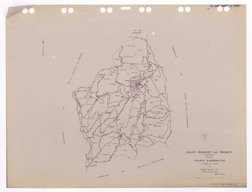 Tableau d'assemblage (TA). Cadastre révisé pour 1971. Edition à jour pour 1983.