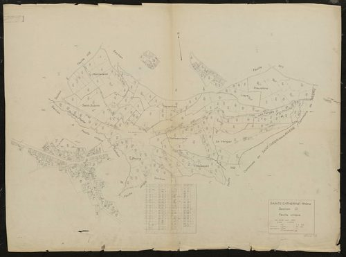 Section D feuille unique. Plan révisé pour 1953.