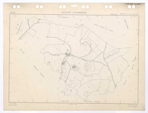 Plans minutes de conservation (PMC). Section ZA. Plan établi en 1983. Feuille remembrée pour 1984.