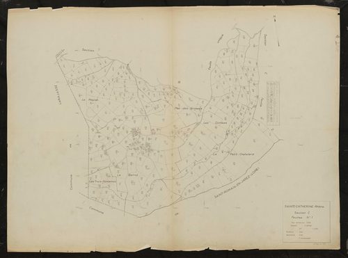 Section C feuille 1. Plan révisé pour 1953.