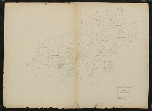 Section B feuille unique. Plan révisé pour 1953.