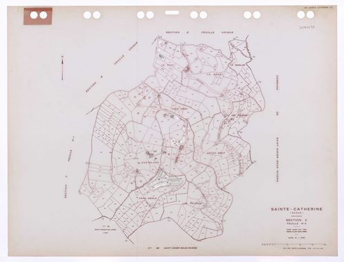 Section C feuille n°2. Feuille révisée pour 1954. Edition à jour pour 1985.