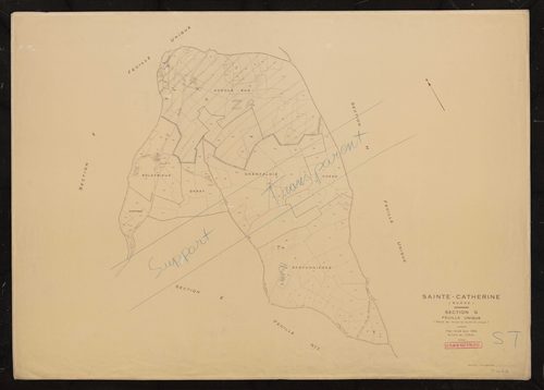 Section G feuille unique (partie de l'ancienne feuille G unique). Plan révisé pour 1954.
