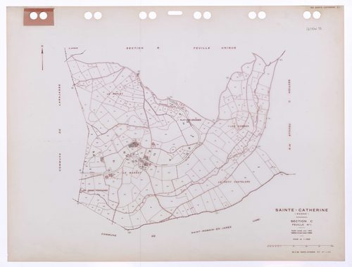 Section C feuille n°1. Feuille révisée pour 1954. Edition à jour pour 1985.