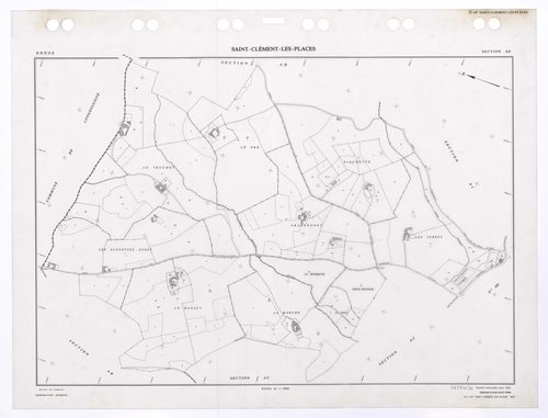Section AE. Feuille renouvelée pour 1962. Edition à jour pour 1986.