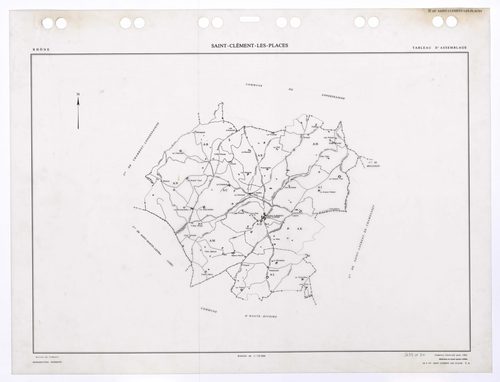 Tableau d'assemblage (TA). Cadastre renouvelé pour 1962. Edition à jour pour 1986.