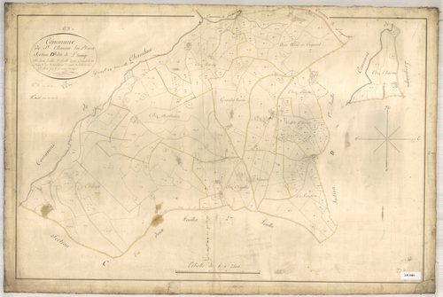 Section D dite de l'Ermitage, feuille n°2 (parcelles 234-520).