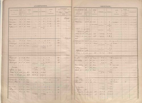 État de sections et matrice des propriétés foncières.