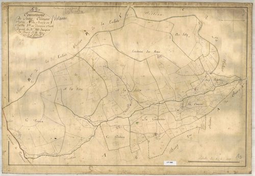 Section A dite du Bourg, feuille n°3 (parcelles 583-869).