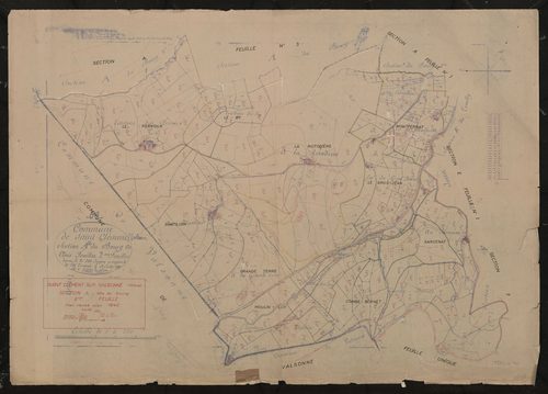 Section A dite du Bourg 2e feuille. Plan révisé pour 1940.