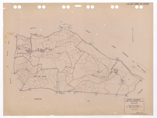 Section D feuille unique. Feuille dressée en 1819 révisée pour 1940. Edition à jour pour 1984.