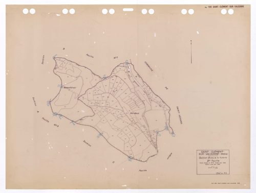 Section B dite de la Tuilerie 2e feuille. Feuille dressée en 1819 révisée pour 1940. Edition à jour pour 1984.