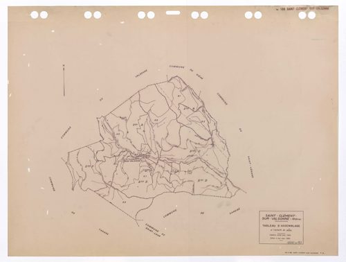 Tableau d'assemblage (TA). Cadastre révisé pour 1940. Edition à jour pour 1984.