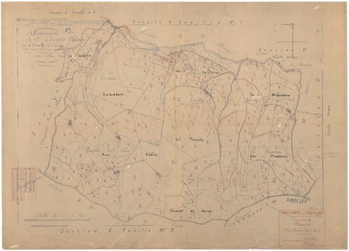 Section E 1ère feuille. Plan révisé pour 1940.