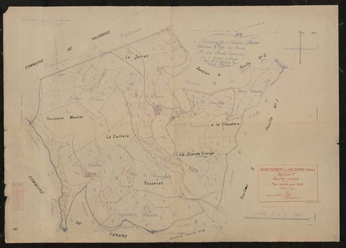 Section F feuille unique. Plan révisé pour 1940.