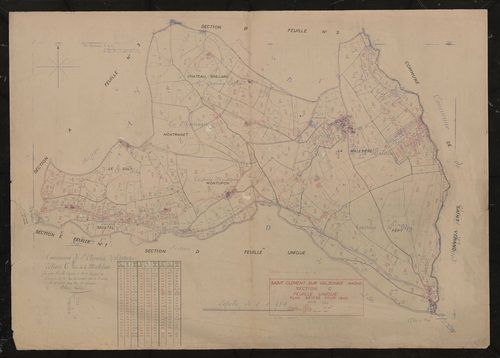 Section C feuille unique. Plan révisé pour 1940.