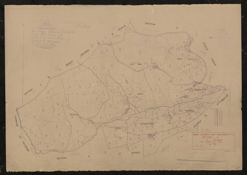 Section A dite du Bourg 3e feuille. Plan révisé pour 1940.