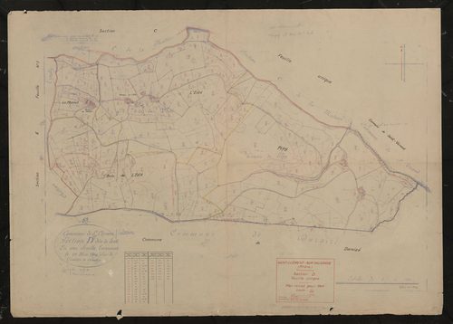 Section D feuille unique. Plan révisé pour 1940.