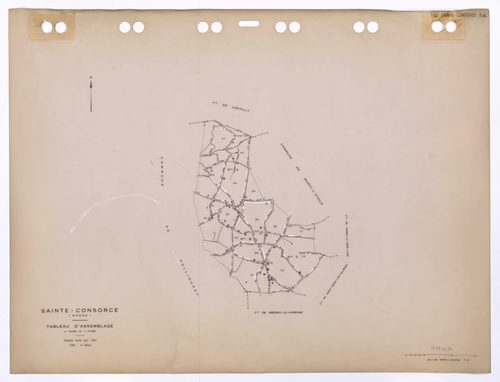 Tableau d'assemblage (TA). Cadastre révisé pour 1933. 2e édition à jour pour 1980.