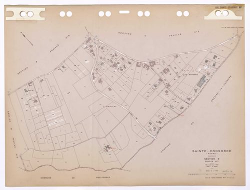 Section B feuille n°7. Plan révisé pour 1933. 2e édition à jour pour 1980.