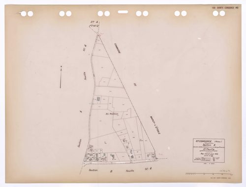 Section A (ancienne section B de la commune de Marcy et Sainte-Consorce) 5e feuille (partie de l'ancienne 2e feuille). Plan révisé pour 1933. 2e édition à jour pour 1980.